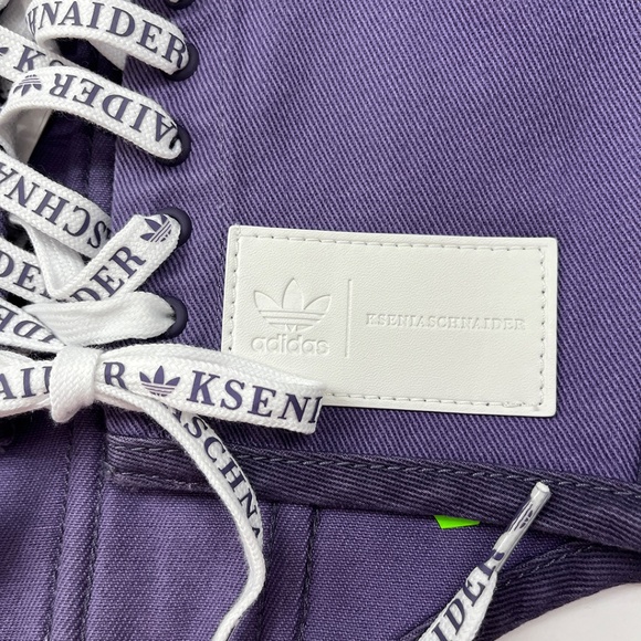 adidas Originals Ksenia Schnaider Denim Corset Purple Size 2 - Picture 7 of 16